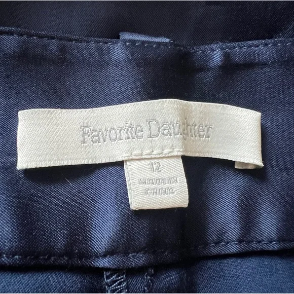 New Favorite Daughter Anthropologie Navy Pants Size 12 - Picture 7 of 9